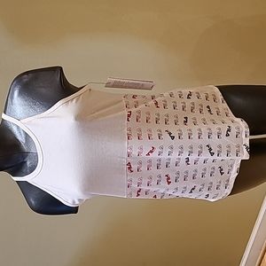 FILA tank top white cotton with Fila logo print size S